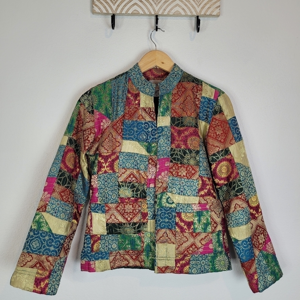 Chicos patchwork blazer jacket - Picture 2 of 8